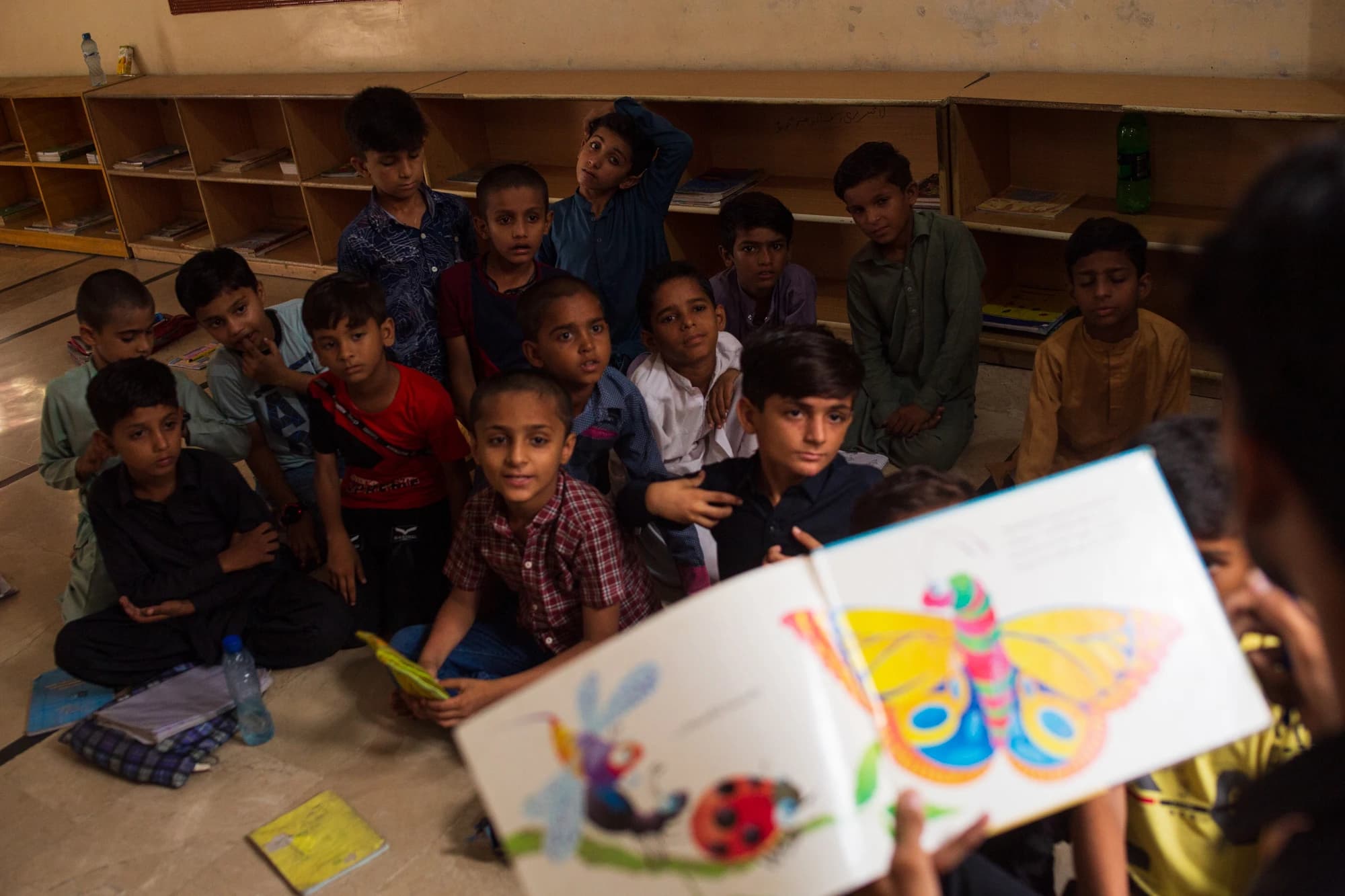 Khurram Ismail visiting the Library of Ibrahim Goth in Pakistan